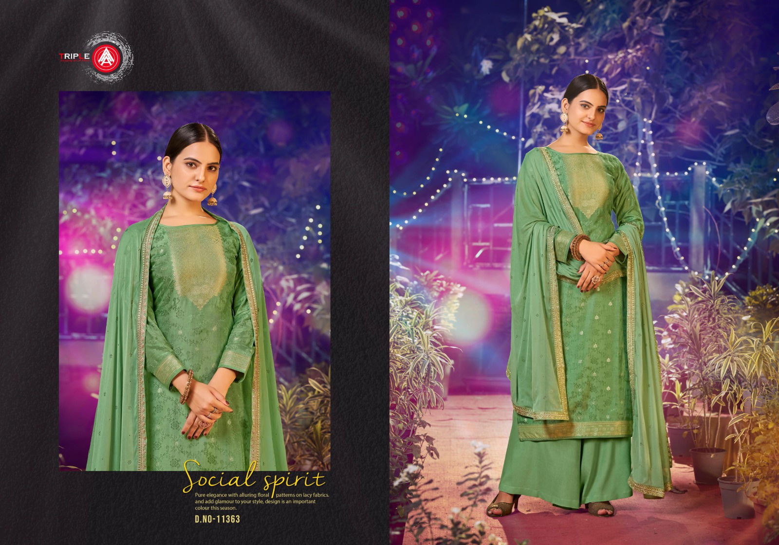 Jalwa By Triple Aaa 11361 To 11366 Heavy Muslin Dress Material Wholesale Market In Surat
